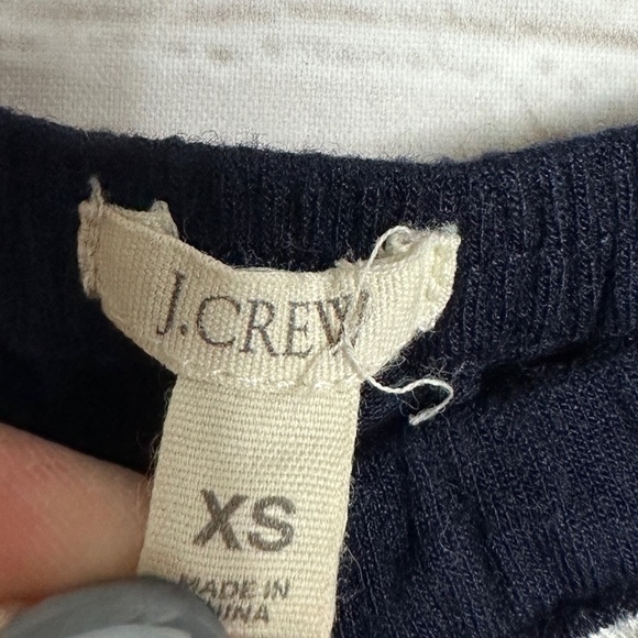 J CREW Women's blue white striped strapless maxi length modal blend dress, sz XS - Picture 4 of 7